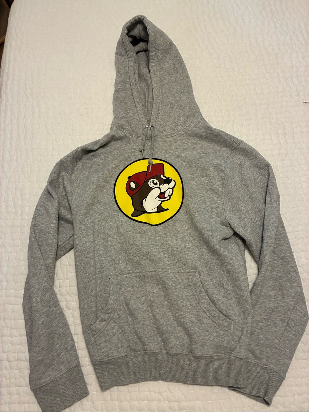 Buc-ee’s logo Gray Hooded Sweatshirt